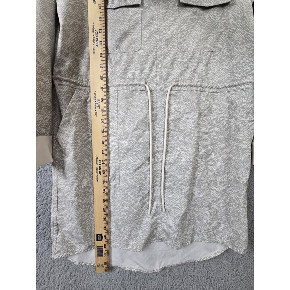 Athleta Long Sleeve Mini Lightweight Snake Print Zuma Shirt Dress Viper Gray S - Picture 7 of 8